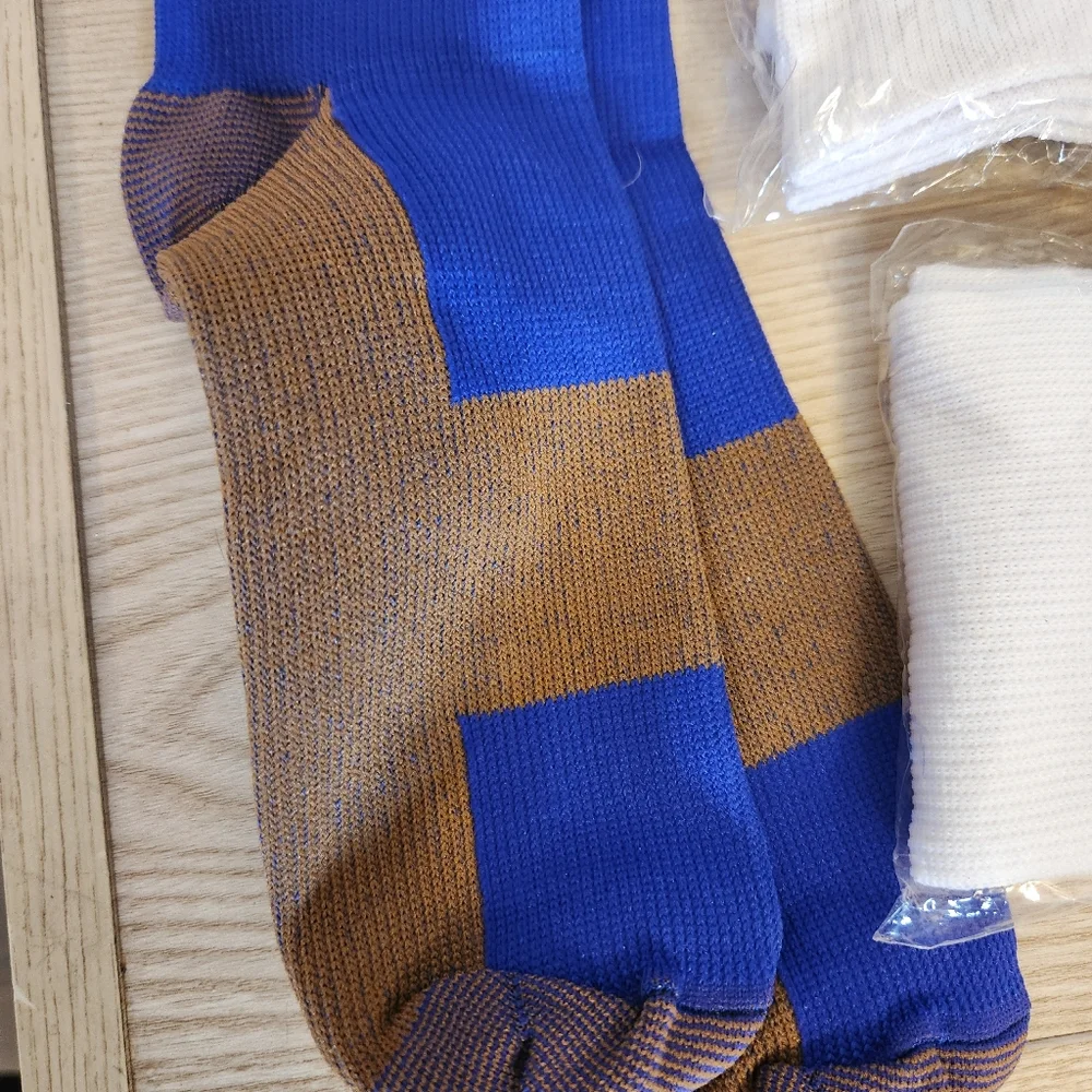 4 Pair Knee High Socks Tan Toes & Heels Cosplay Dress Up or Everyday Wear Sz S/M